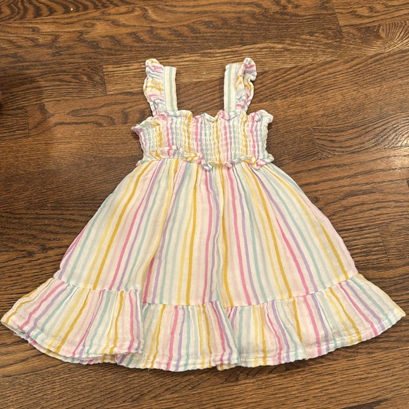 Angel Dear Girls' 2-Pc. Smocked Rainbow Striped Dress & Bloomer Set - Baby - Picture 3 of 9